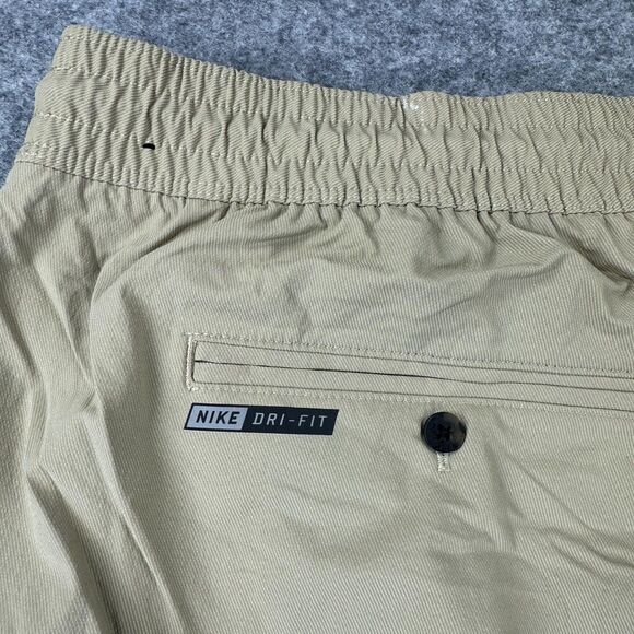 Hurley x Nike Pants Mens Large Tan Jogger Nike Dri-Fit Nylon Elastic Waist Cuffs - Picture 11 of 13